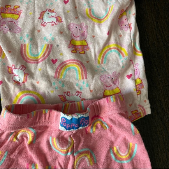 Unicorn and Rainbow Peppa Kids Pajama Set 3qty Bundle - Picture 4 of 7